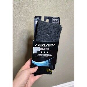 Bauer NG Elite Performance Cut Resistant Hockey Socks Size Medium (5-7)  Gray